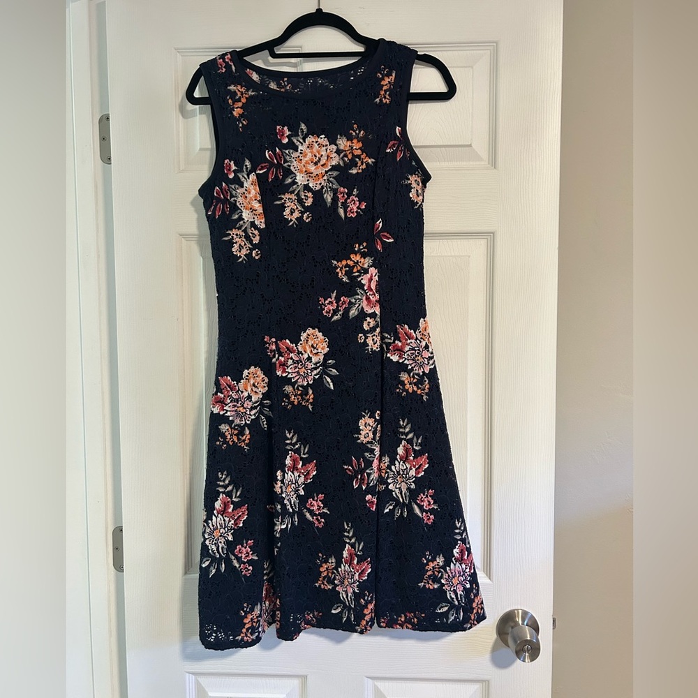 Apt. 9 Navy Floral Midi Dress